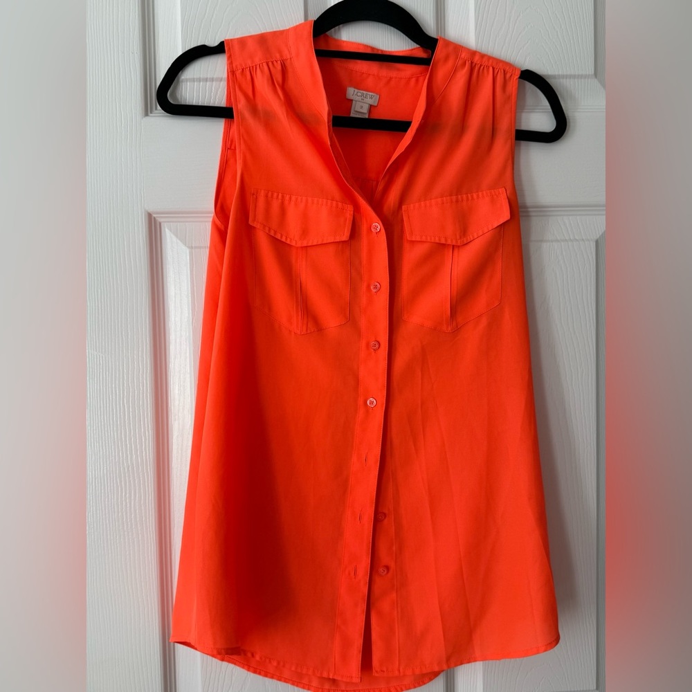 J Crew vibrant, tangerine color tank